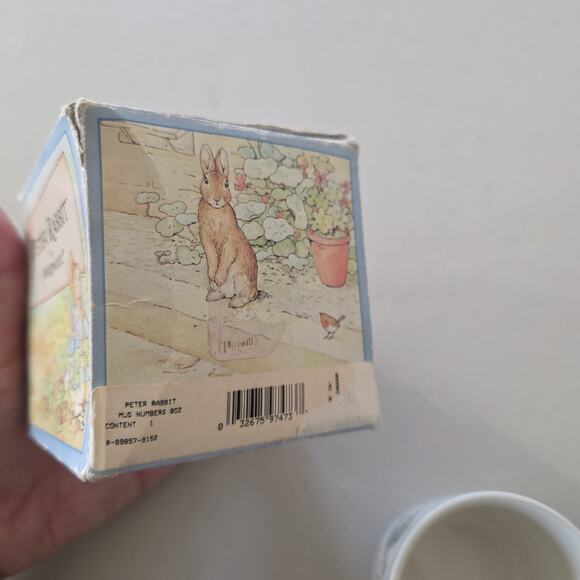 Vtg Peter Rabbit Wedgwood Mug Single Handled Child Beatrix Potter England Cup - Picture 9 of 9